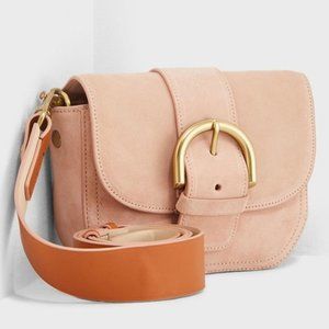 J.crew pink suede crossbody bag